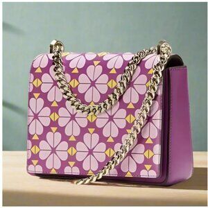 Kate Spade Amelia 3D Floral Shoulder Bag Pink Small Leather Chain Crossbody